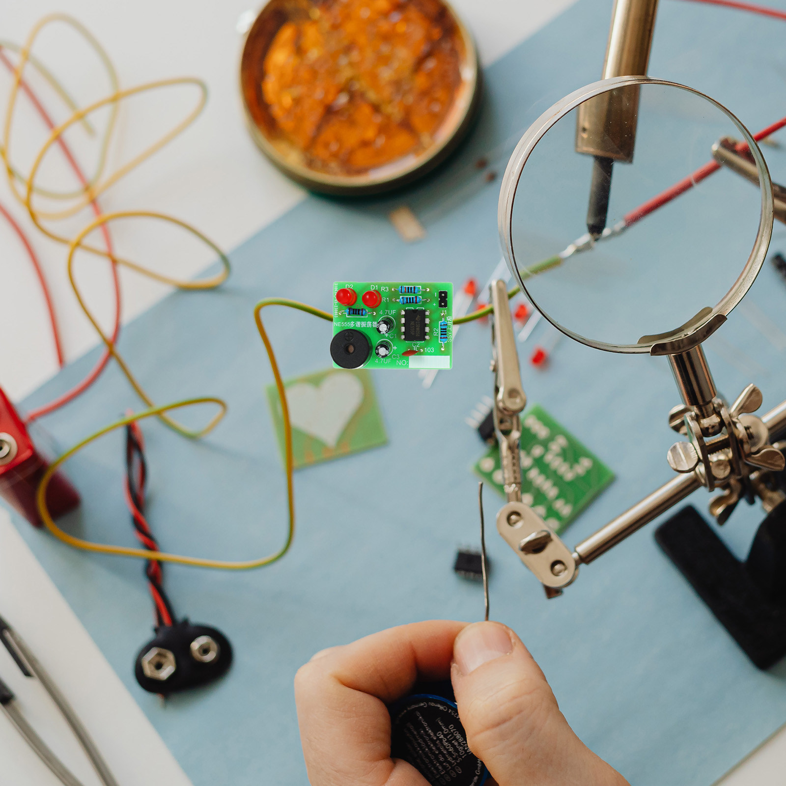 Diy Electronics Project Kit - 5Set Soldering Training Kit Welding Practice