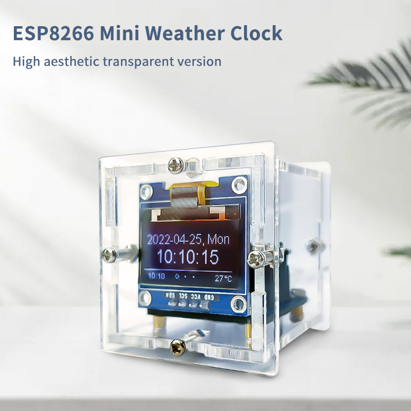 ESP8266 Mini Weather Clock Kit - Diy Electronics Parts ulasan dan harga