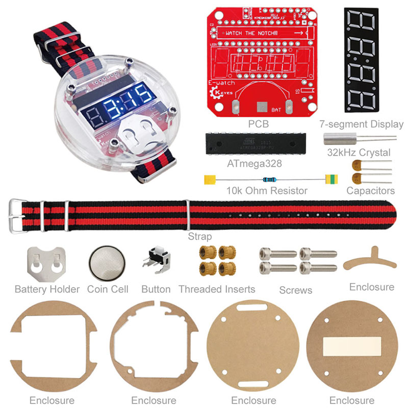 Single Chip LED Kit Clock DIY  - Diy Electronics Parts ulasan dan harga