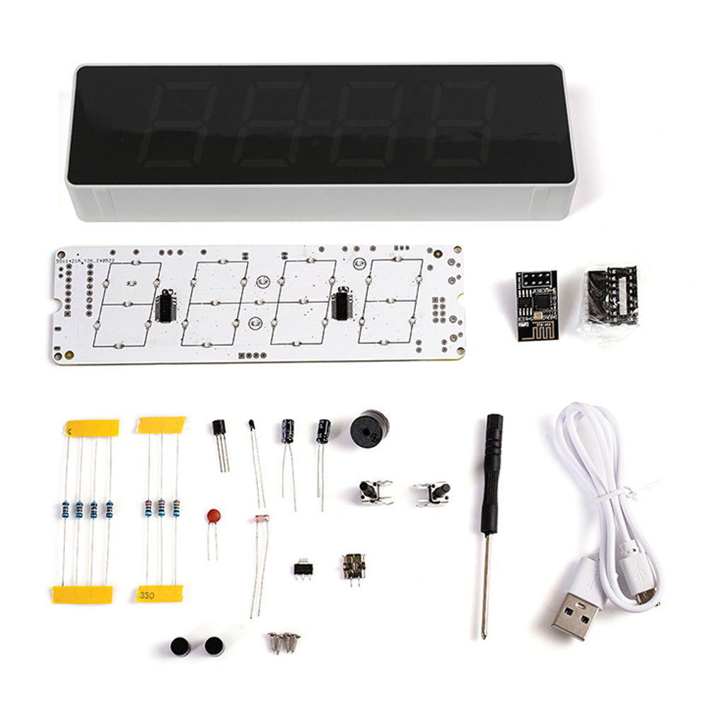ESP8266 IoT Colorful WiFi Cloc - Diy Electronics Components Kit ulasan dan harga