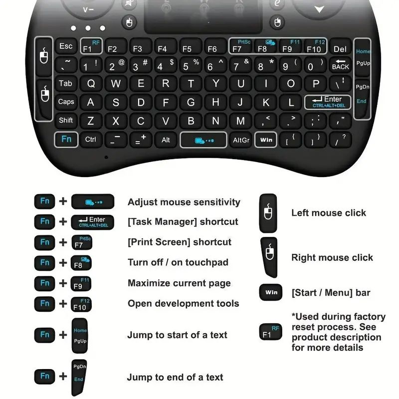 Mini Wireless Keyboard 2.4G No - Diy Mouse Electronics ulasan dan harga