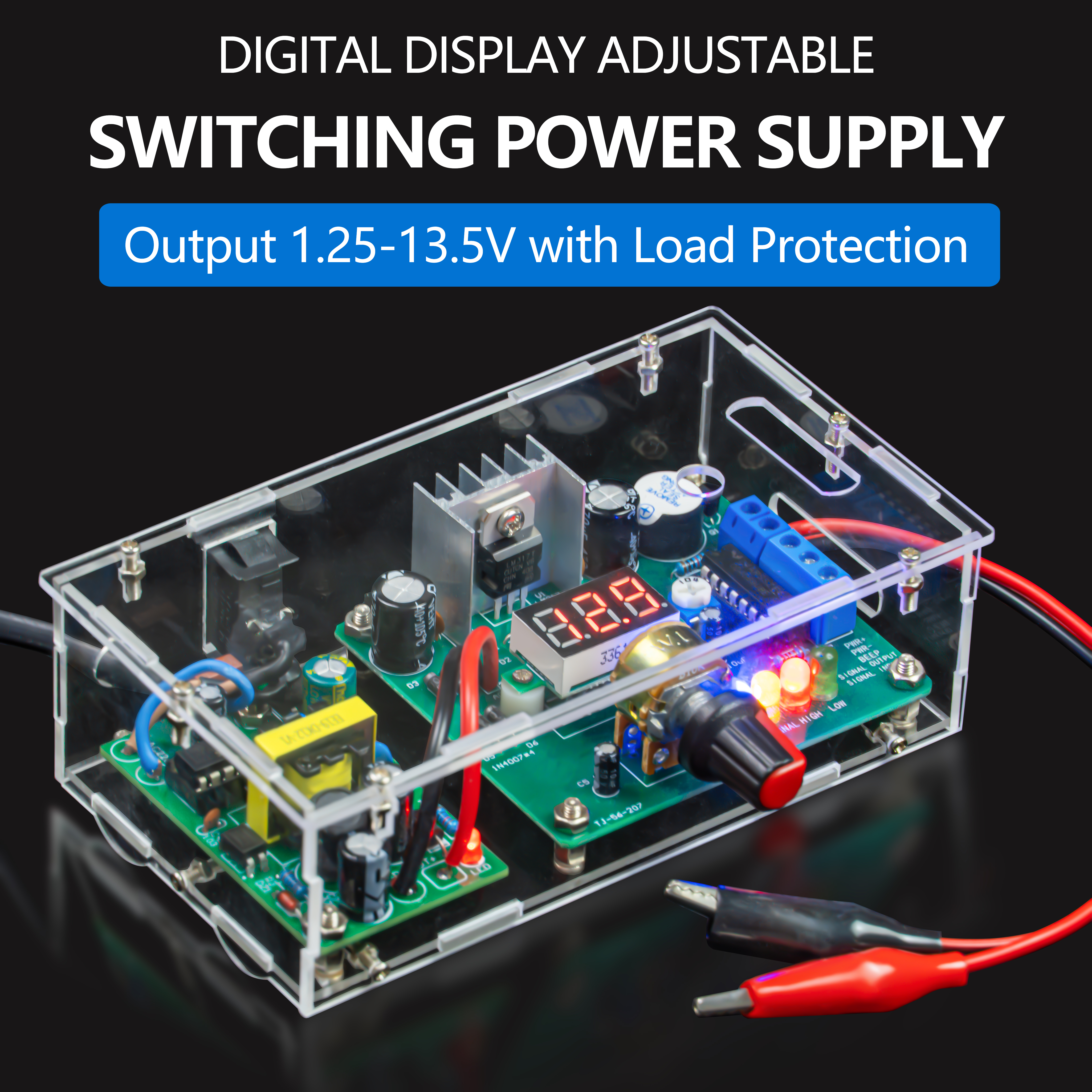 Digital Display Adjustable Swi - Lm317 Voltage Regulator ulasan dan harga