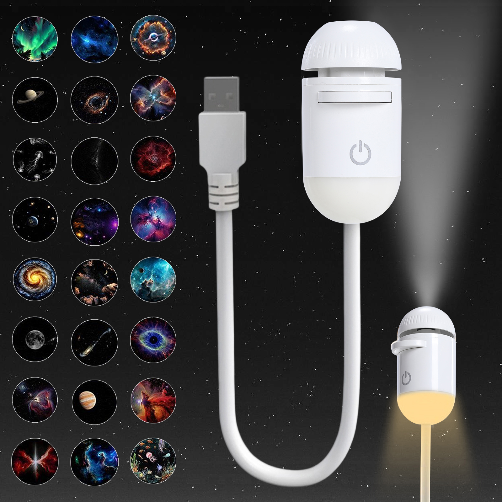 2-in-1 Mini Galaxy 360° Rotate - Diy Lamp Electronics ulasan dan harga