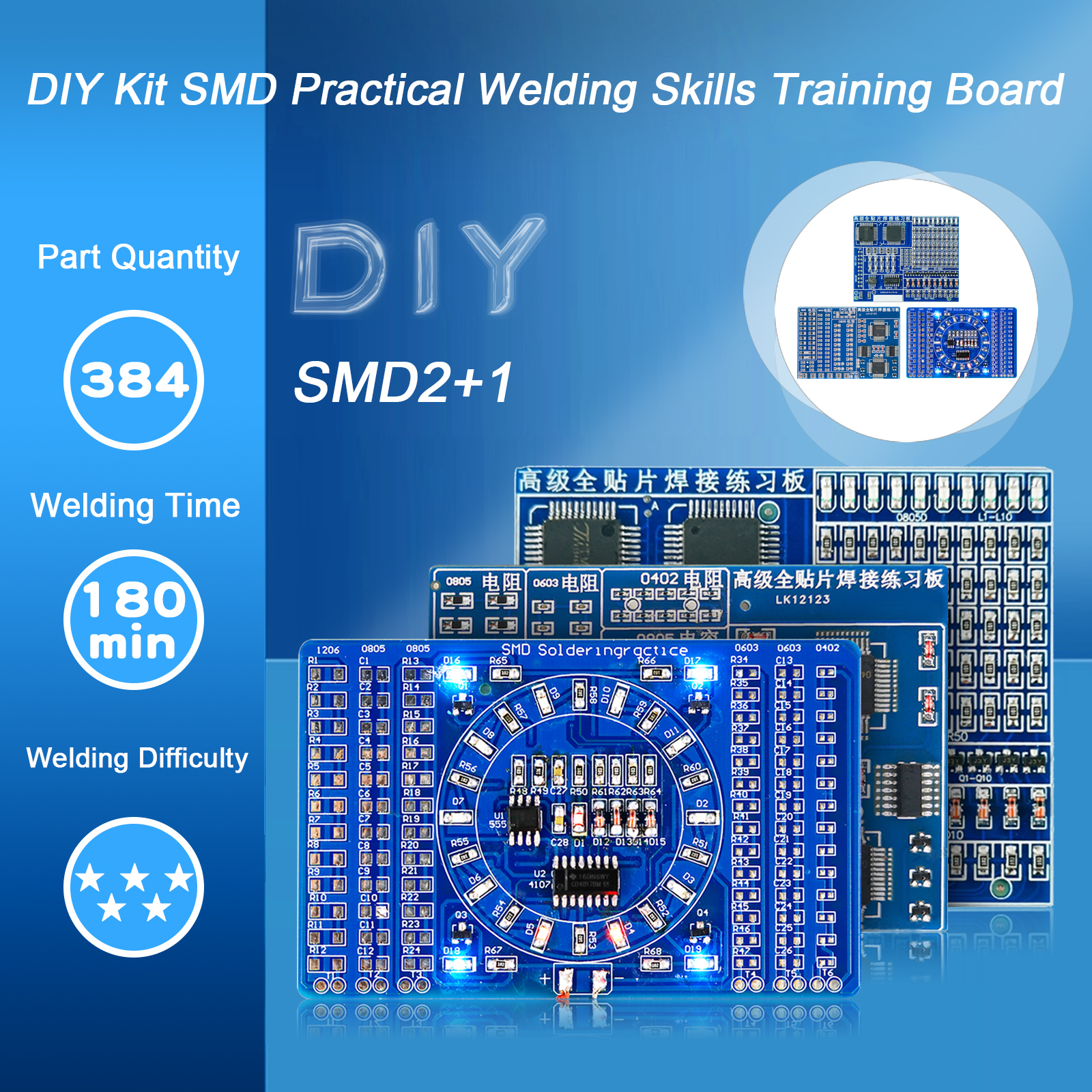 Soldering Practice Three-Piece - Diy Electronics Components Kit ulasan dan harga