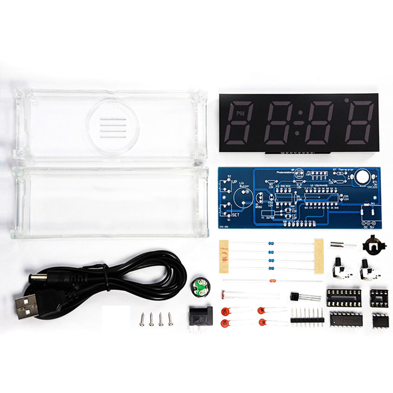 Digital Tube DIY Clock Kit Tem - Diy Electronics Components Kit ulasan dan harga