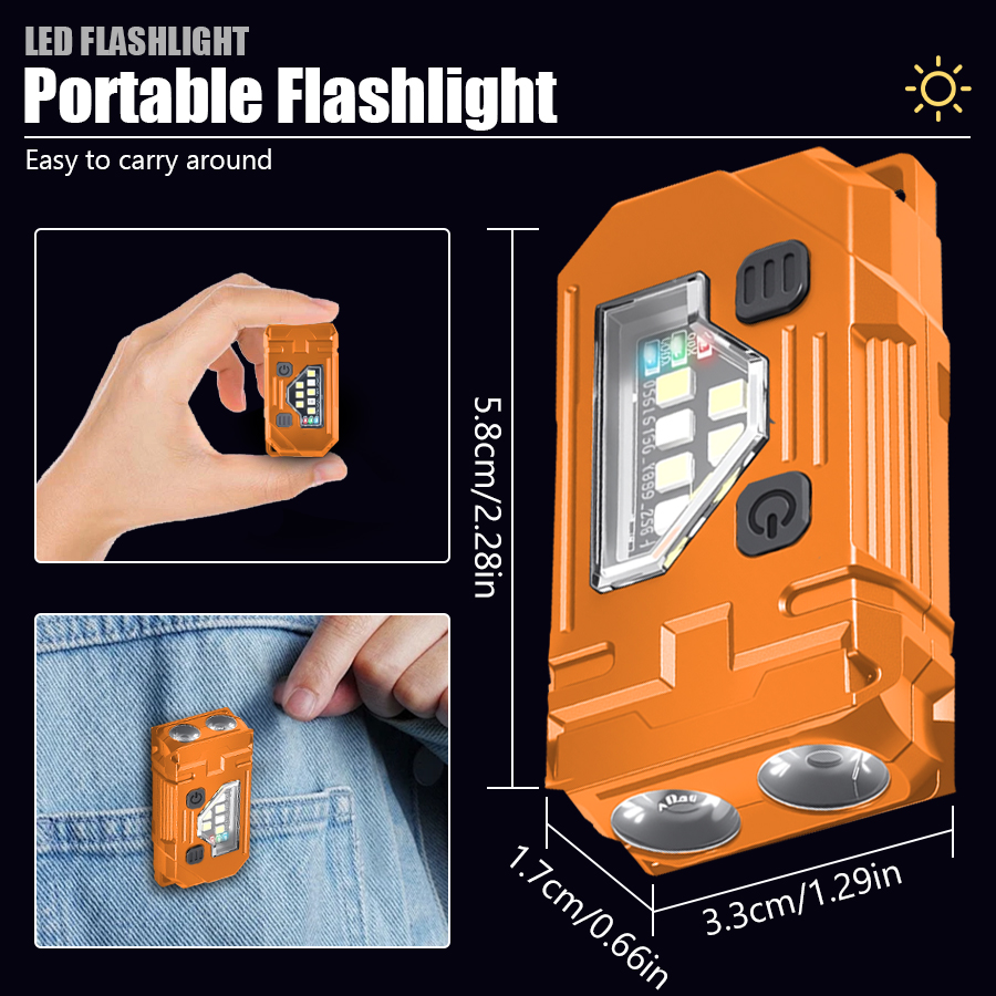 Mini Keychain EDC Flashlight R - Diy Lamp Electronics ulasan dan harga
