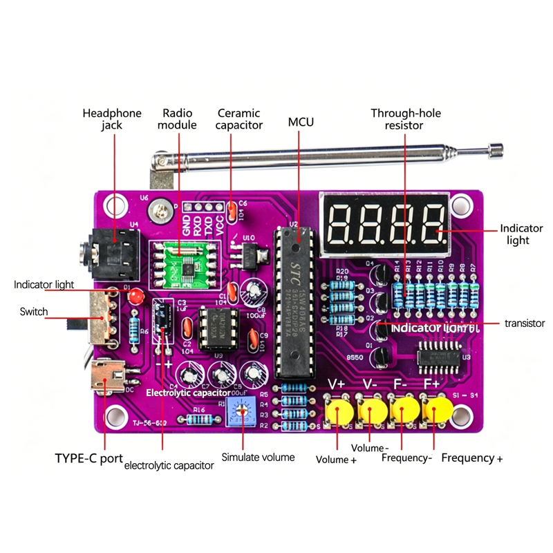 DIY FM Radio Electronic Kit 87 - Diy Electronics Project Kit ulasan dan harga