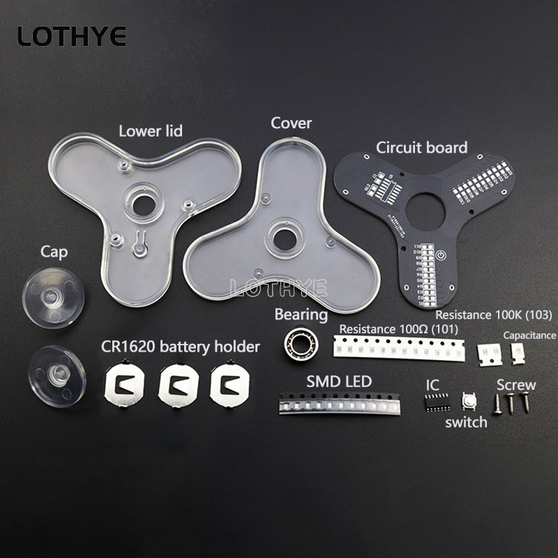 LED Fidget Spinner Manufacture - Diy Electronics Parts ulasan dan harga