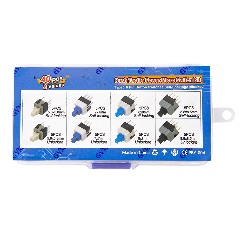 40PCS 8Values Push Tactile Mic - Diy Electronics Parts ulasan dan harga