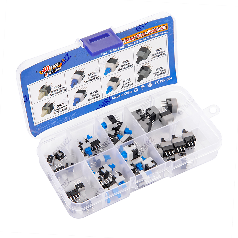 40PCS 8Values Push Tactile Mic - Diy Electronics Parts ulasan dan harga