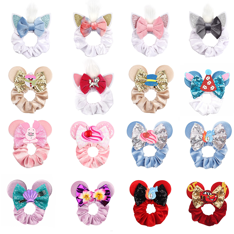 New Mouse Ears Velvet Scrunchi - Diy Mouse Electronics ulasan dan harga