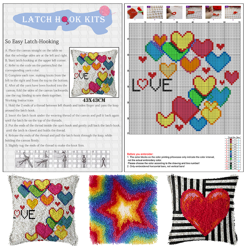 geometry Large latch hook rug  - Diy Electronics Watch ulasan dan harga