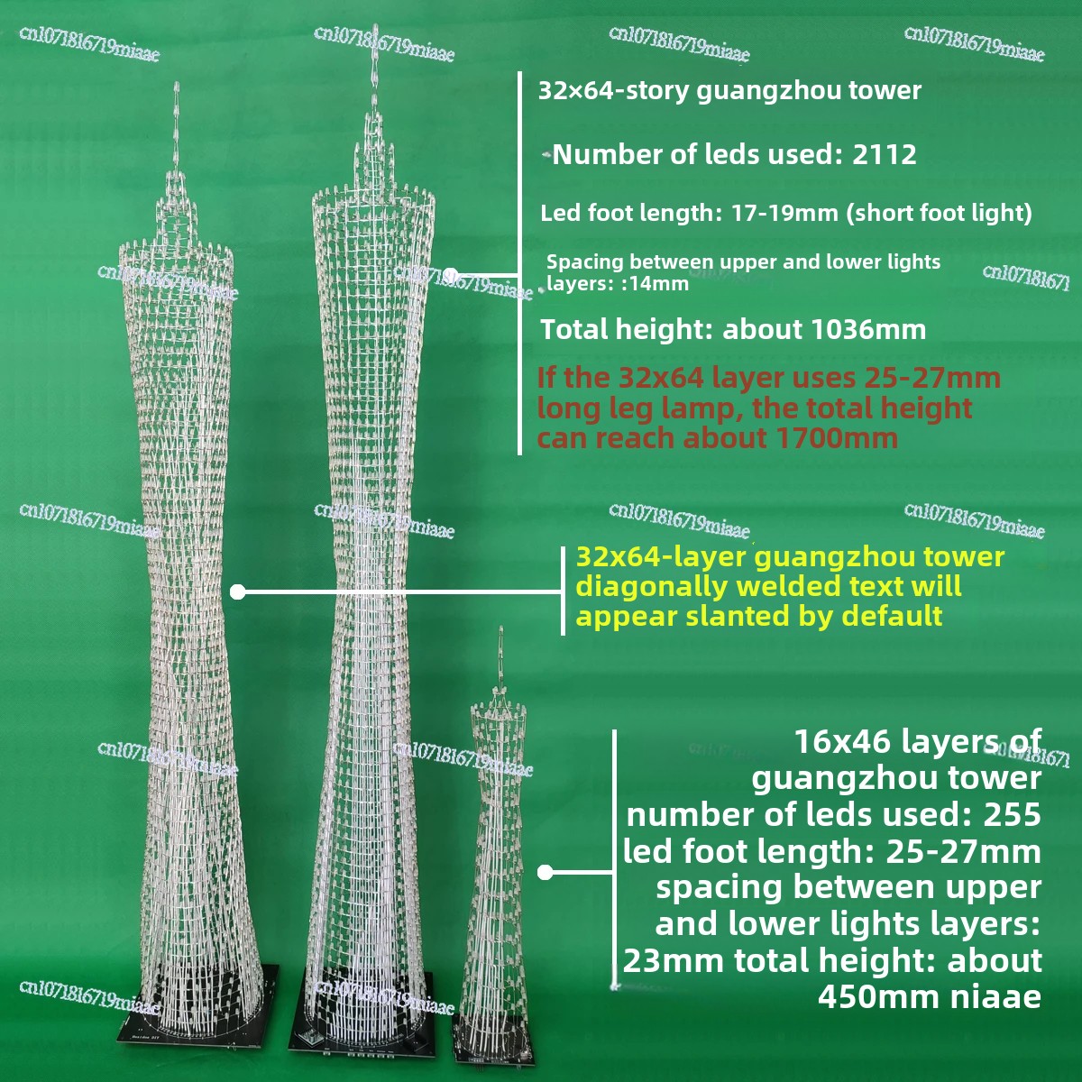 64-Floor Canton Tower DIY Kit  - Diy Electronics Parts ulasan dan harga