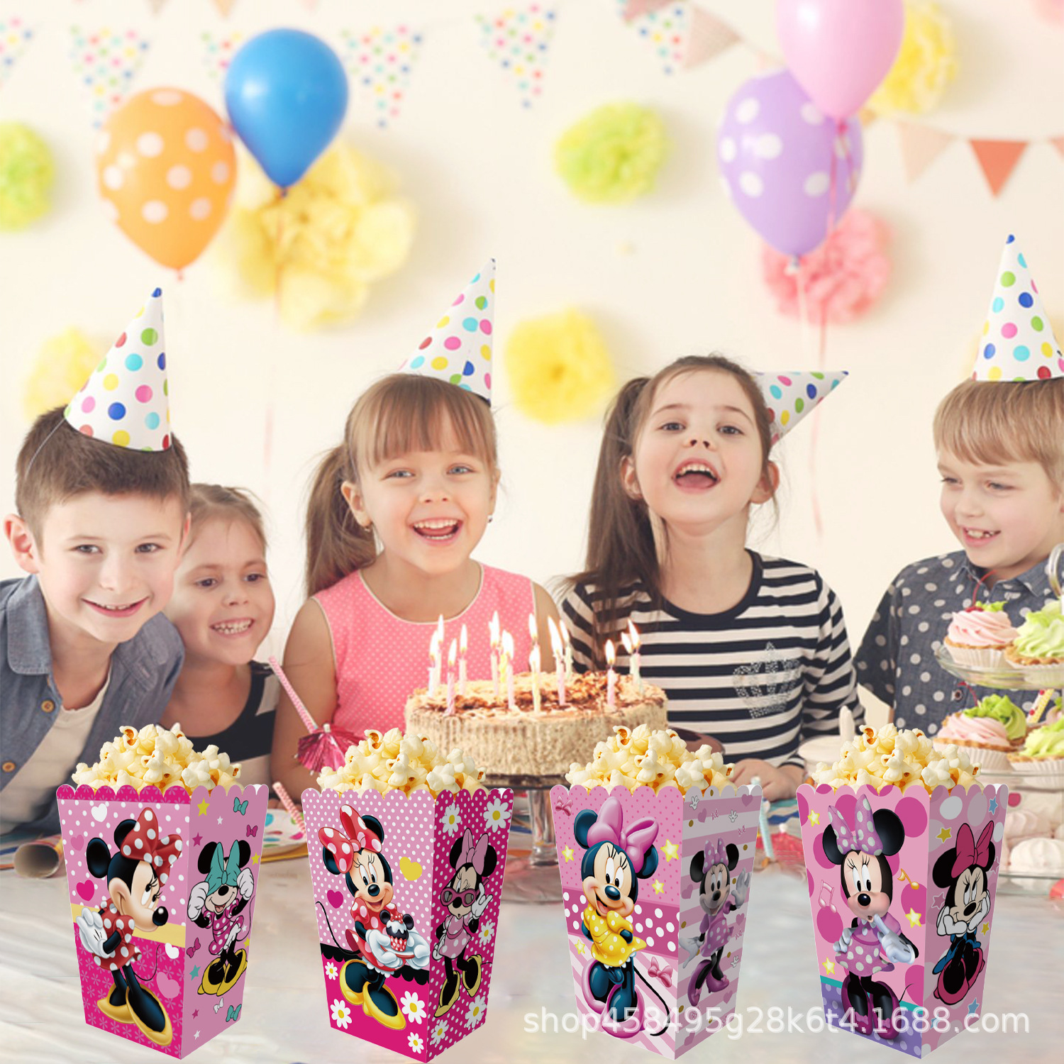 12Pcs Minnie Popcorn Box Party - Diy Mouse Electronics ulasan dan harga