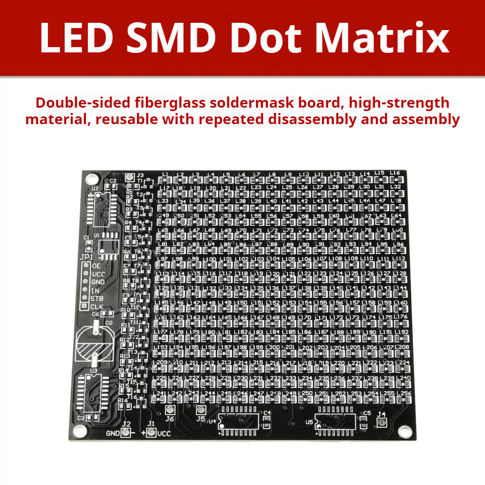 64/256 LED SMD Dot Matrix Adve - Diy Electronics Components Kit ulasan dan harga